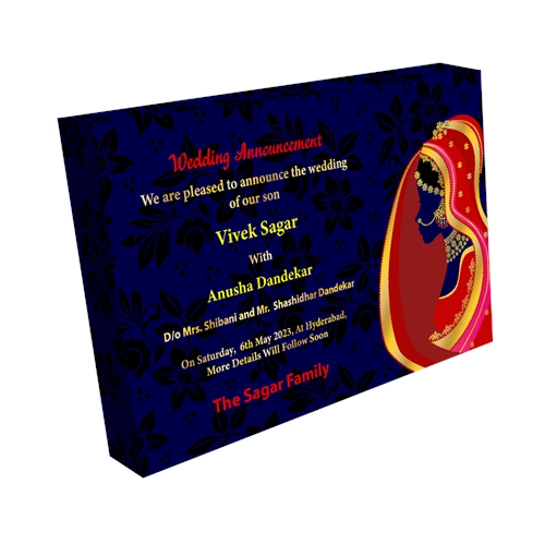 Wedding Announcement Gift Box Premium Silver 3 x 100G Dry Fruits